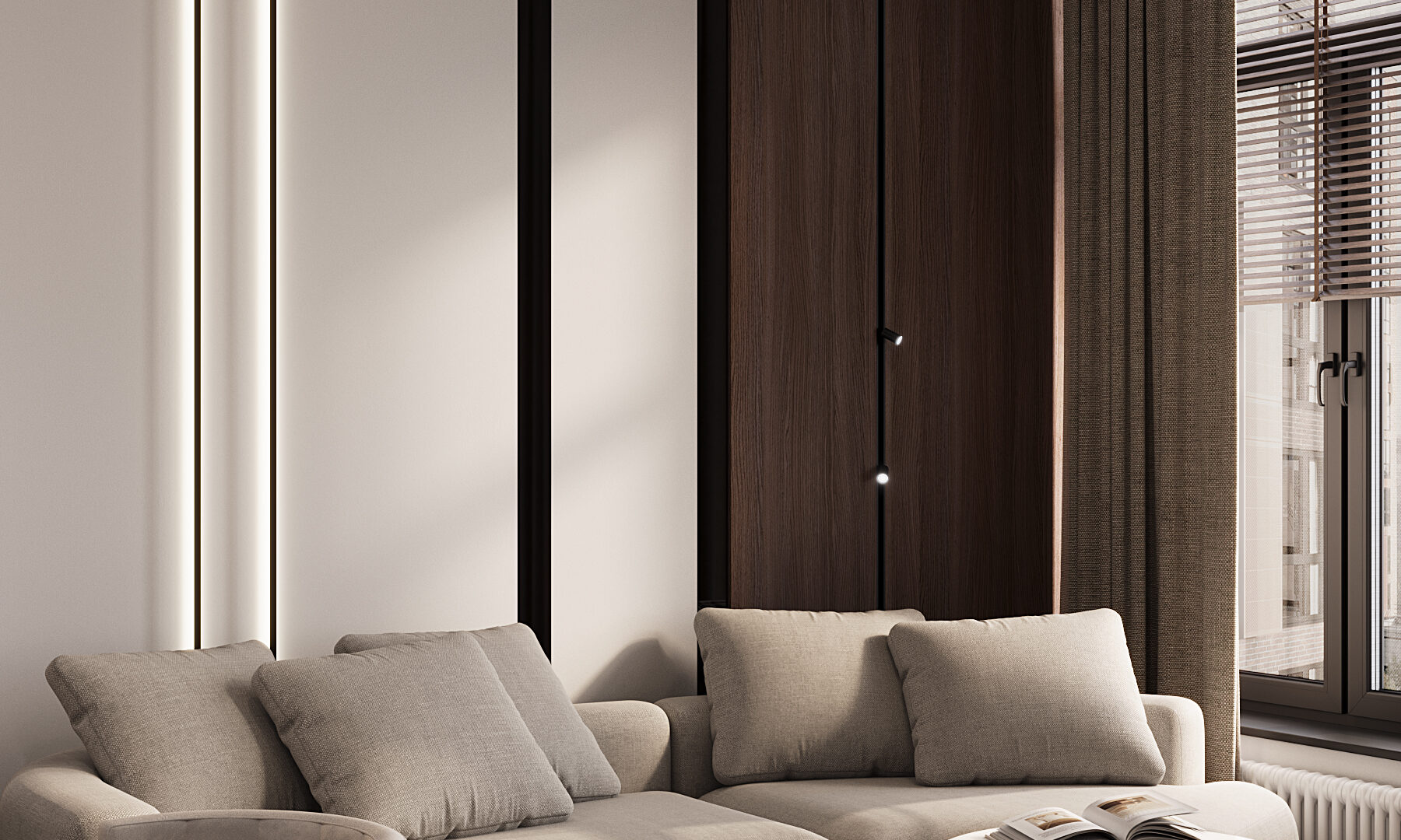 West Garden, 105 м² — дизайн интерьера, квартира, Москва