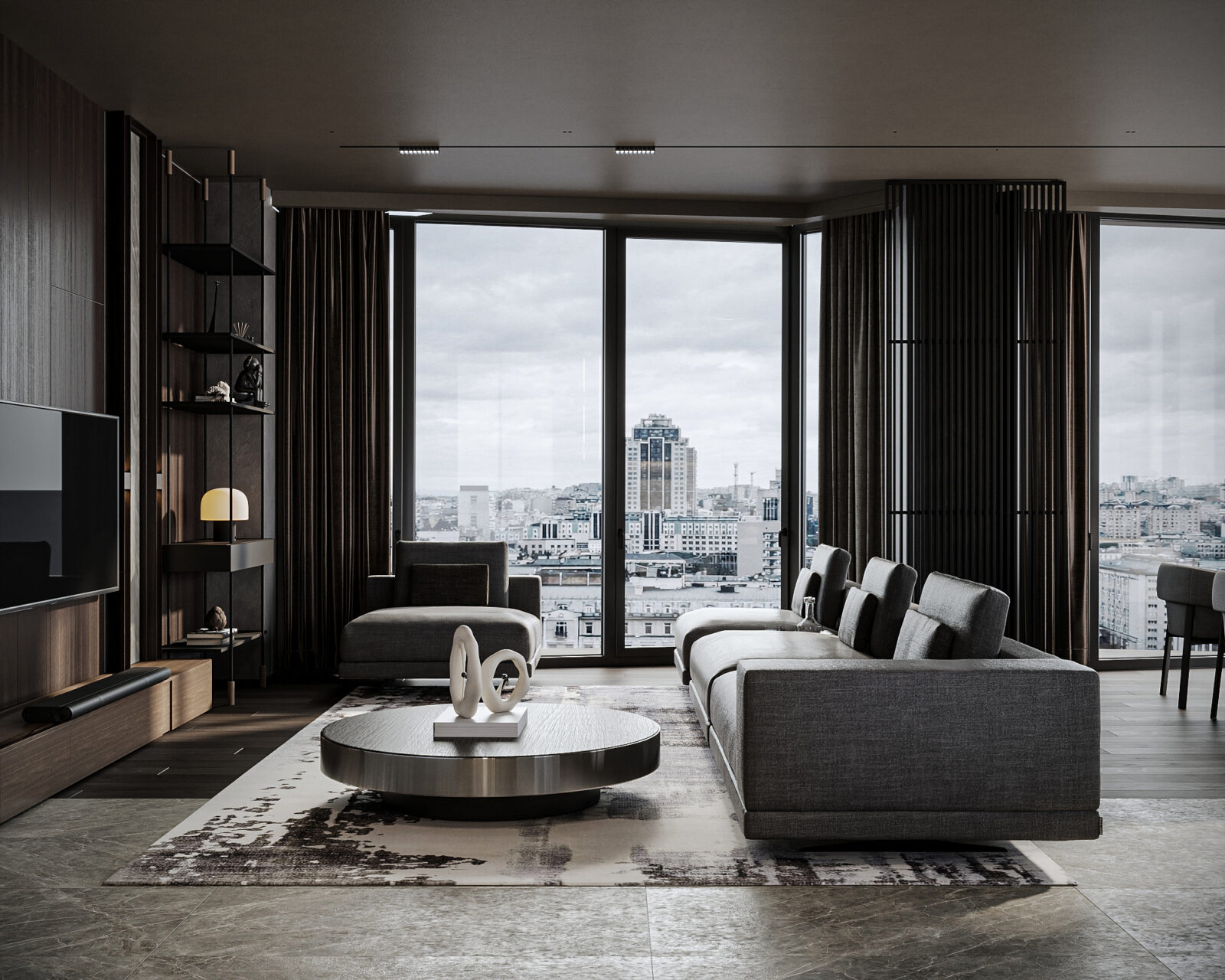 ЖК High Life, 155 м² — дизайн интерьера, квартира, Москва, фото 1