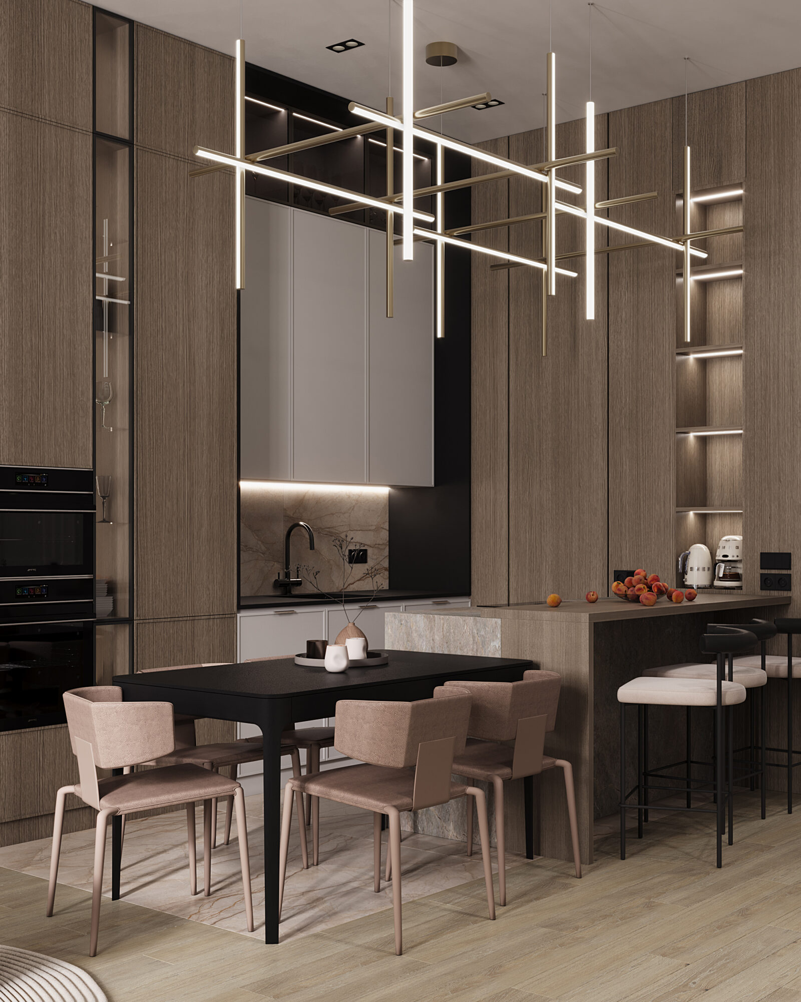 West Garden, 100 м² — дизайн интерьера, квартира, Москва, фото 4