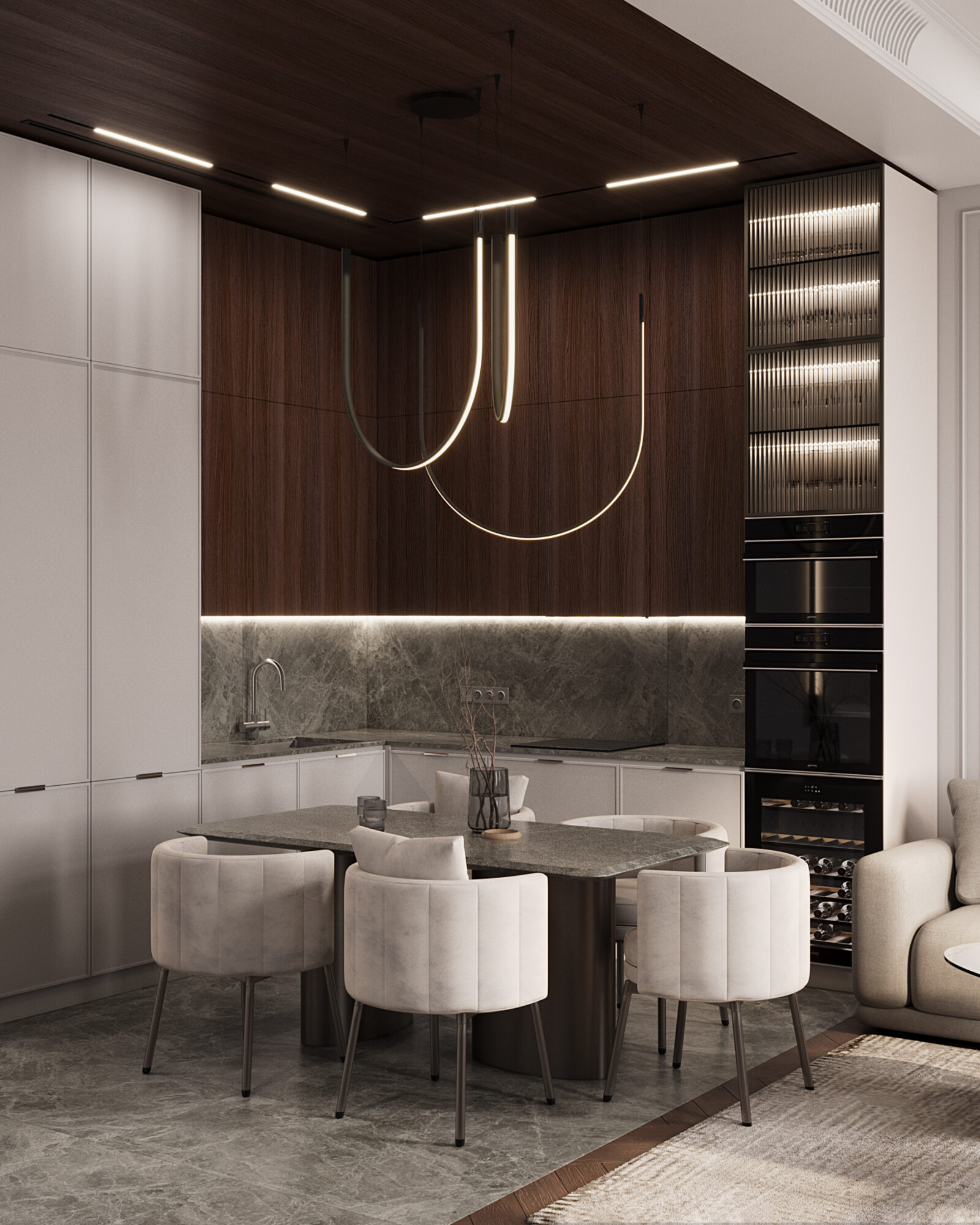 West Garden, 105 м² — дизайн интерьера, квартира, Москва, фото 5