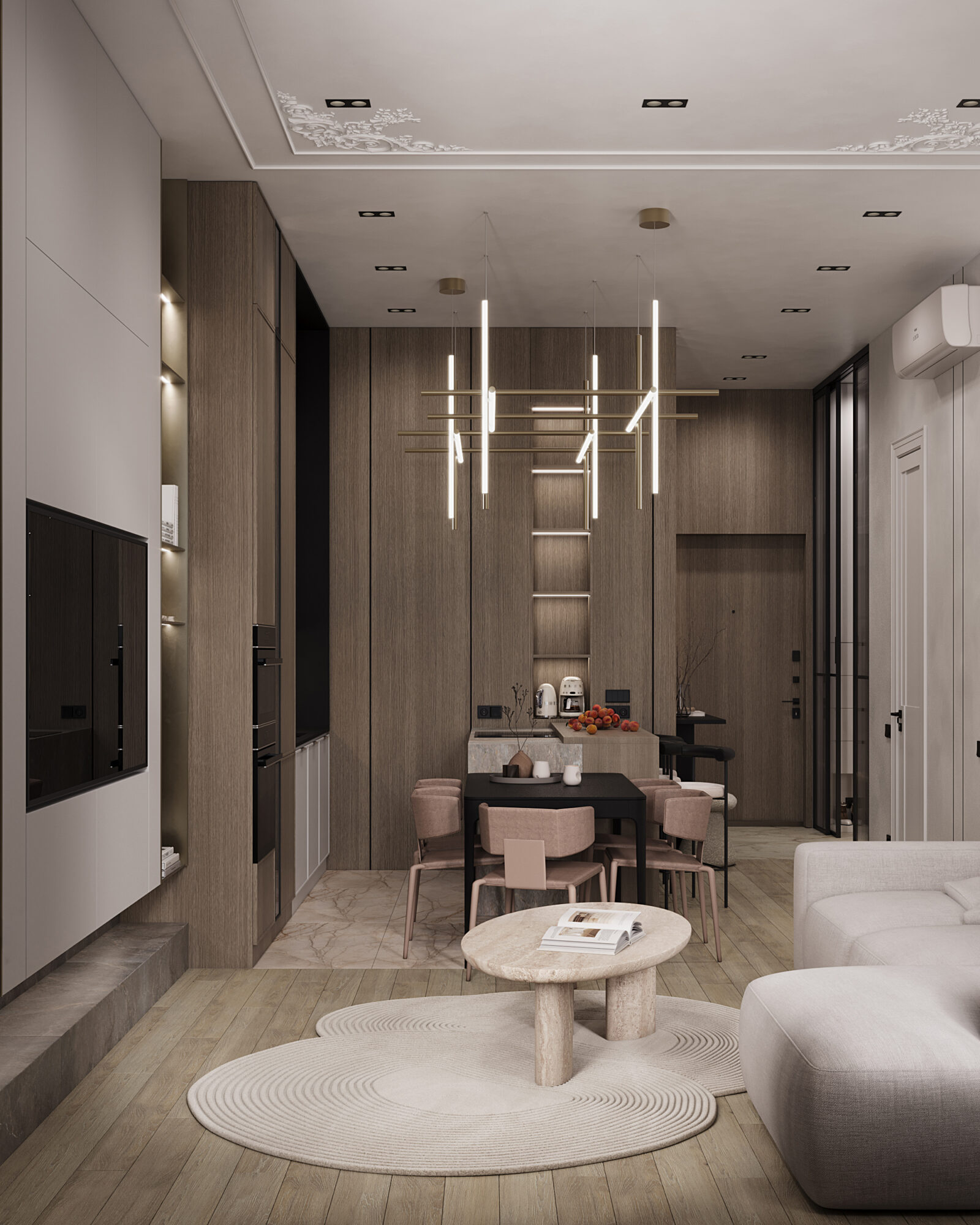 West Garden, 100 м² — дизайн интерьера, квартира, Москва, фото 5