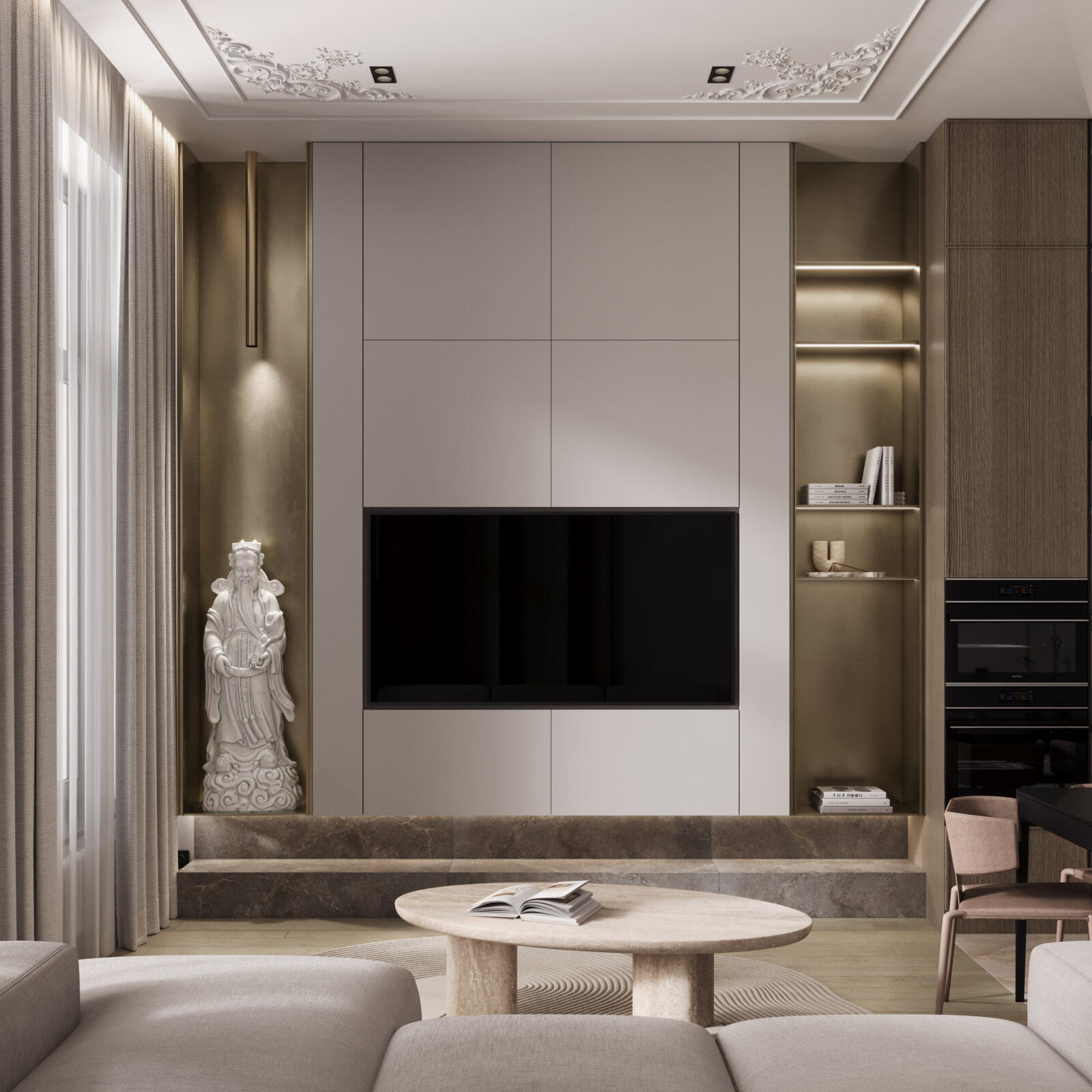 West Garden, 100 м² — дизайн интерьера, квартира, Москва, фото 7