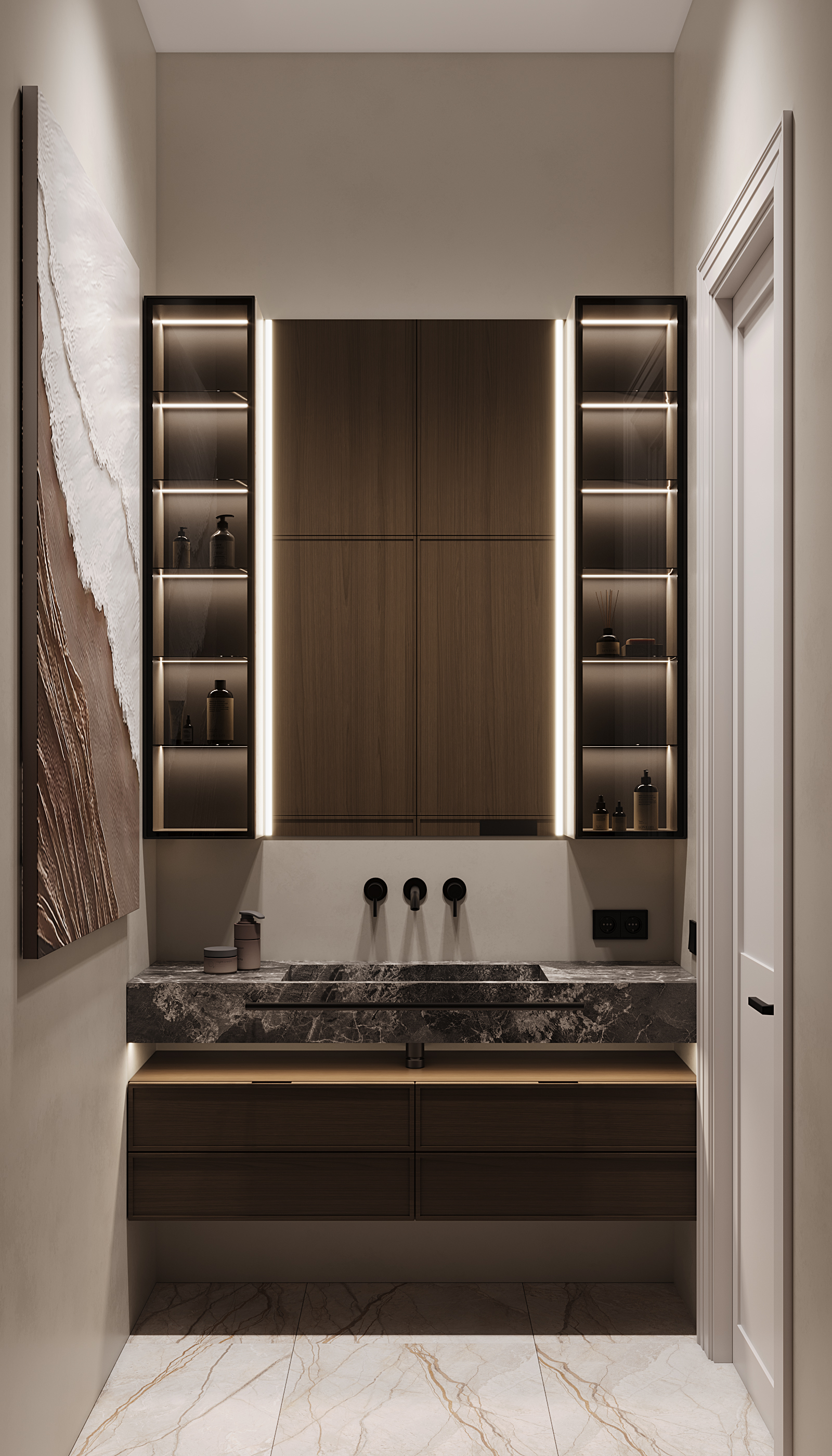 West Garden, 100 м² — дизайн интерьера, квартира, Москва, фото 8