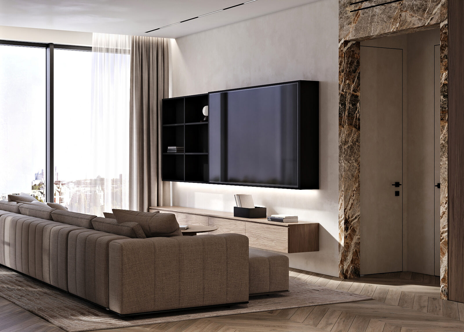ЖК High Life, 147 м² — дизайн интерьера, квартира, Москва, фото 3