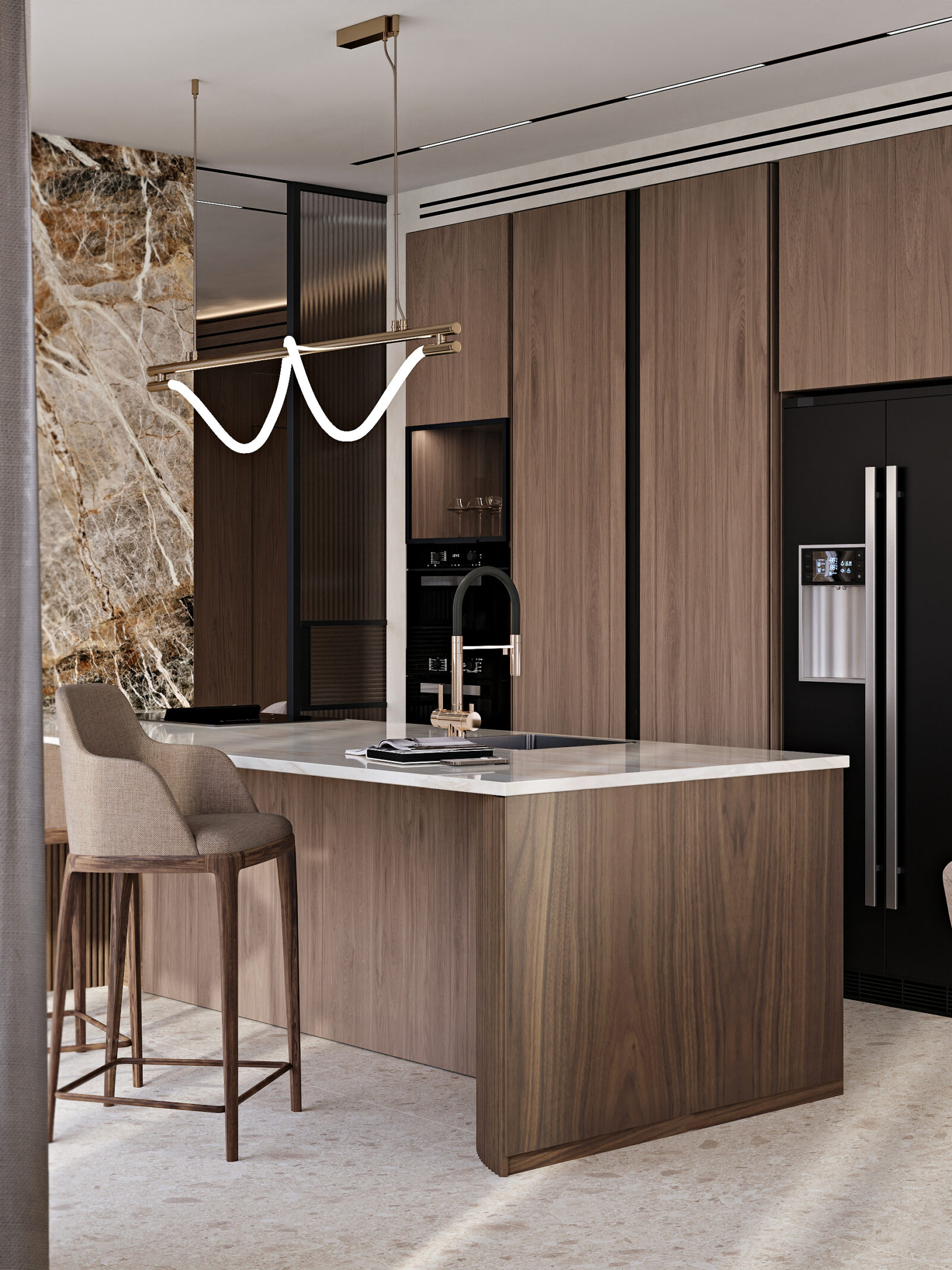 ЖК High Life, 147 м² — дизайн интерьера, квартира, Москва, фото 4