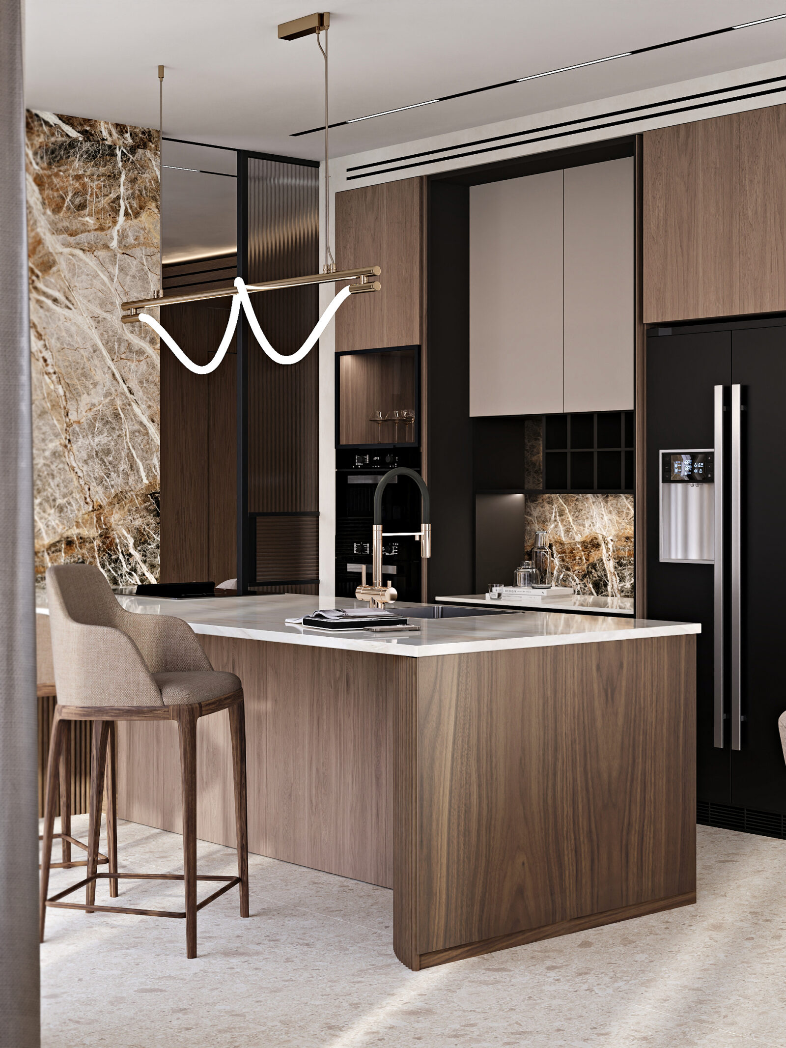 ЖК High Life, 147 м² — дизайн интерьера, квартира, Москва, фото 5
