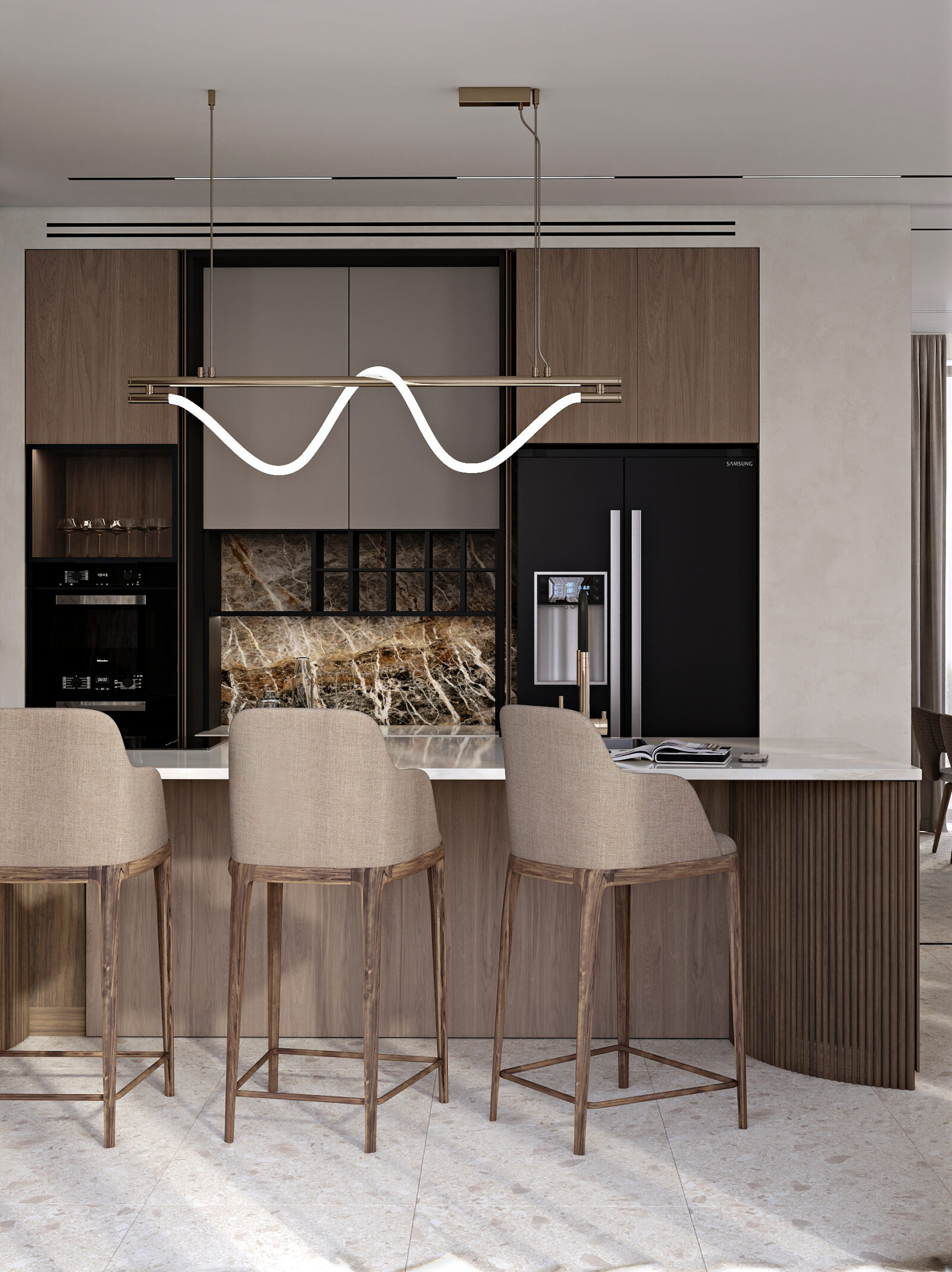ЖК High Life, 147 м² — дизайн интерьера, квартира, Москва, фото 6