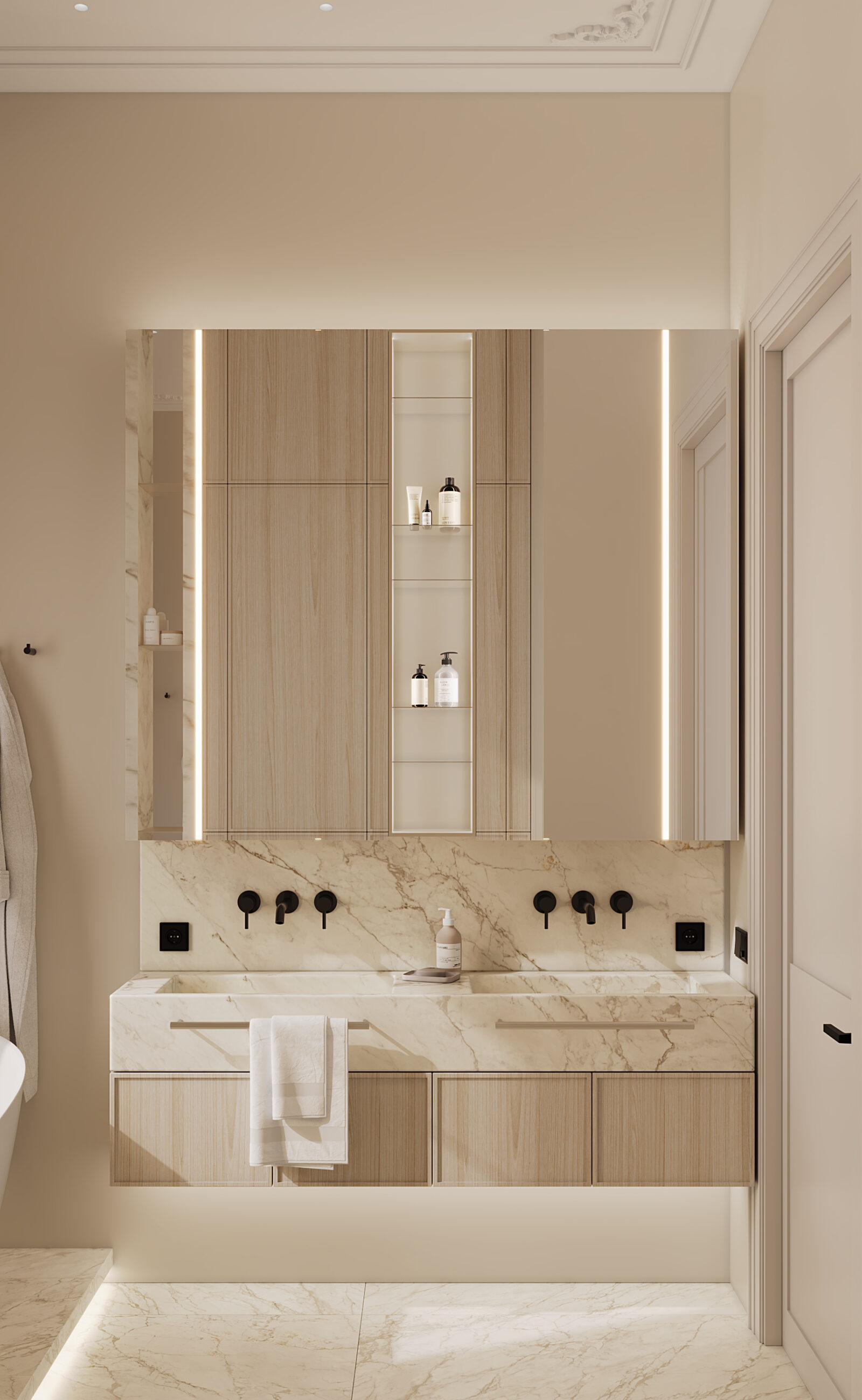 West Garden, 100 м² — дизайн интерьера, квартира, Москва, фото 29